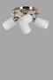 Opviq 8434-4T Lámpara de araña blanca de metal y vidrio